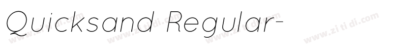 Quicksand Regular字体转换